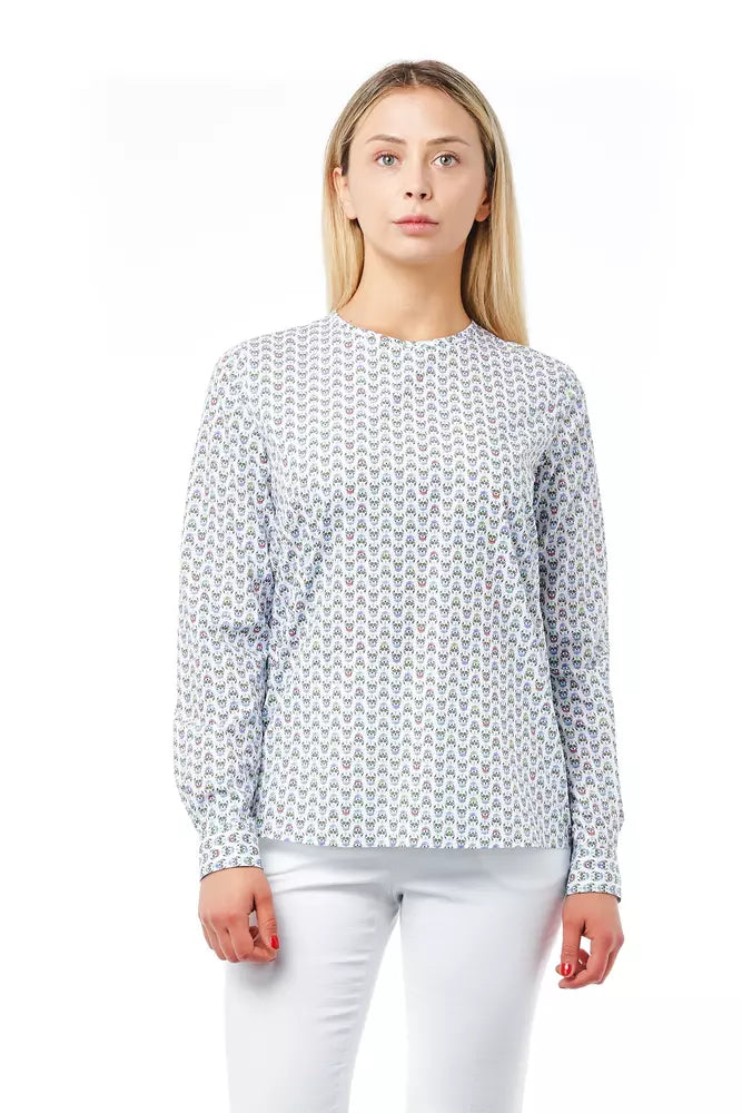 Bagutta White Cotton Women Blouse | Regal Royce