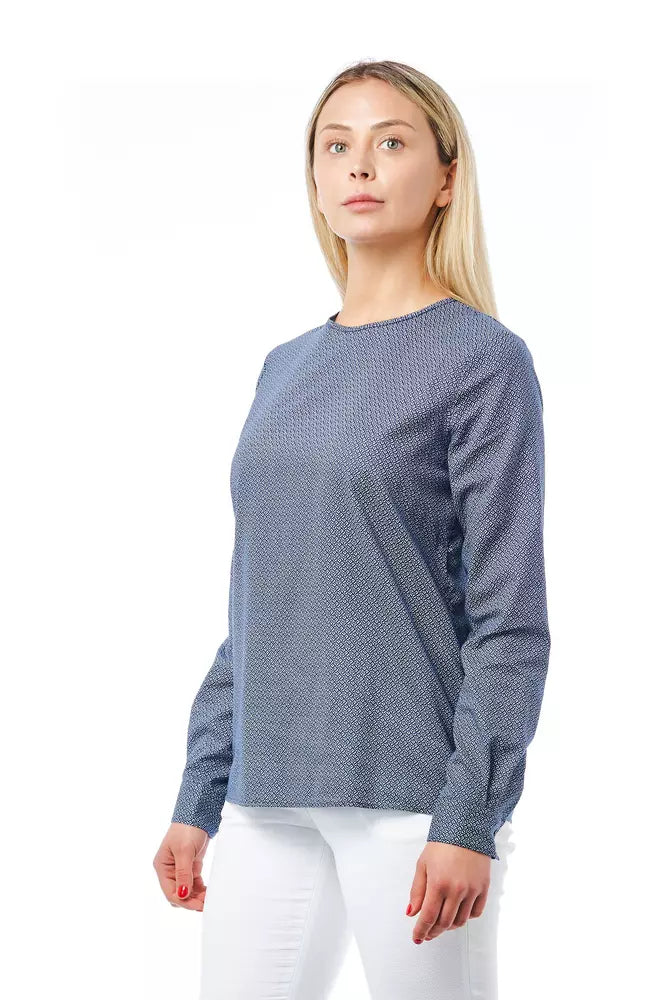 Bagutta Blue Cotton Women Shirt | Regal Royce