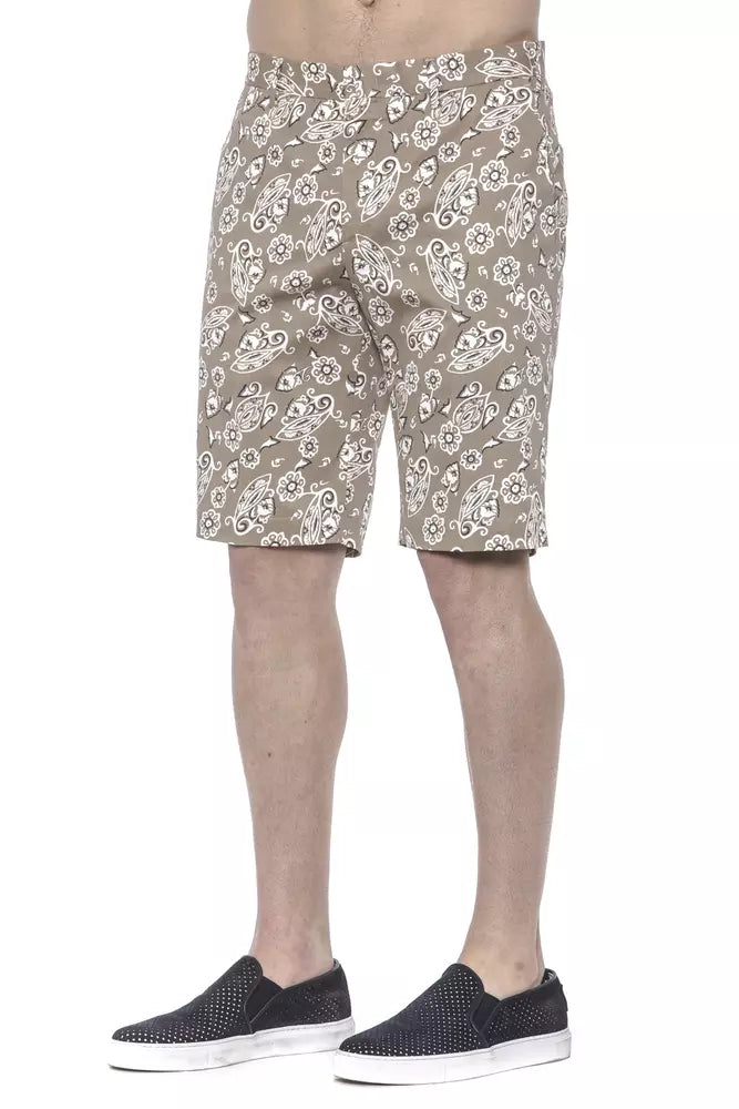 PT Torino Beige Cotton Men Bermuda Shorts | Regal Royce