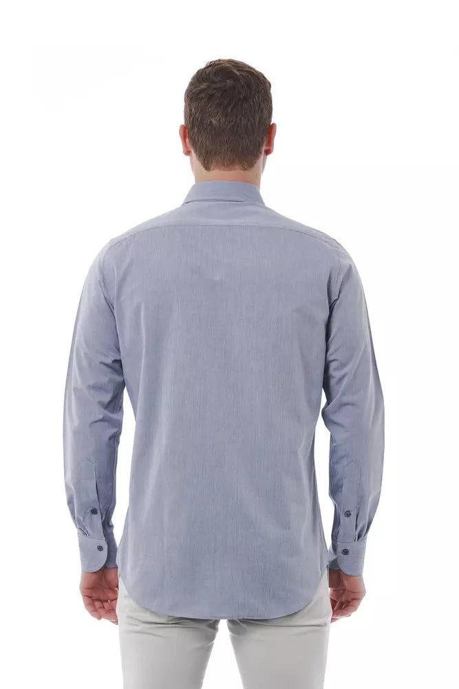 Bagutta Gray Cotton Men Shirt | Regal Royce