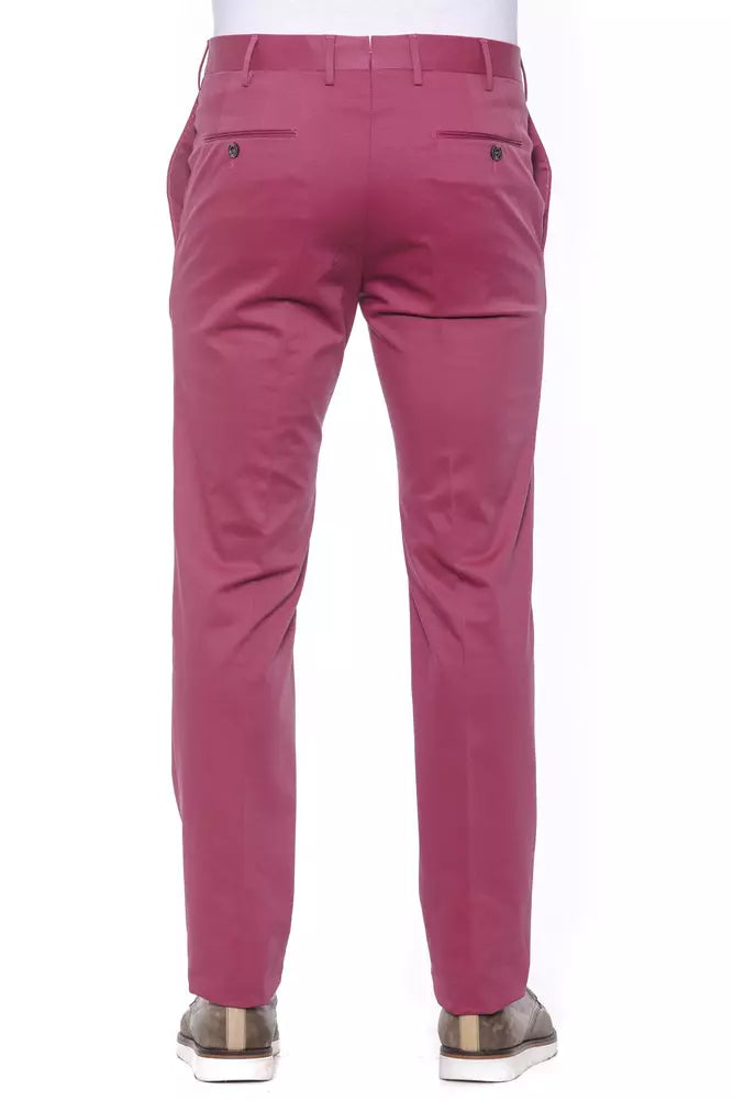 PT Torino Fuchsia Cotton Men Trouser | Regal Royce