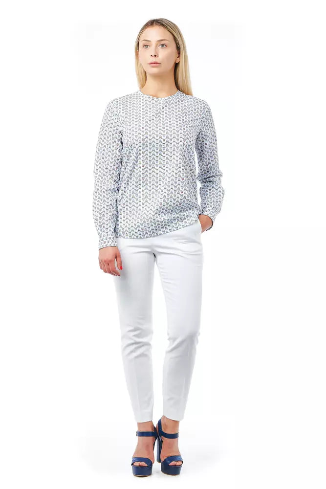 Bagutta White Cotton Women Blouse | Regal Royce