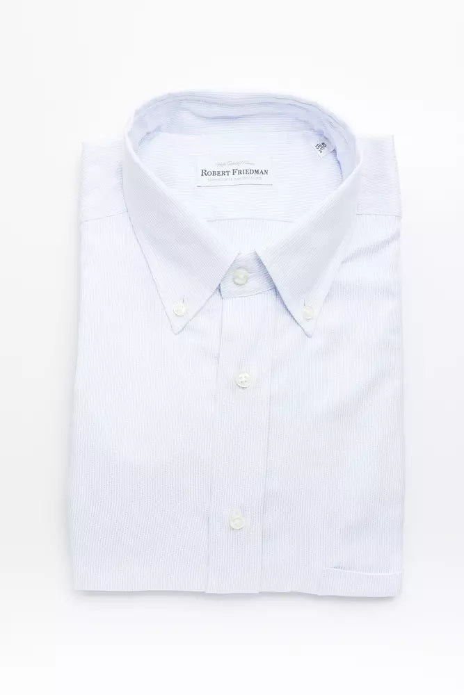 Robert Friedman Light Blue Cotton Men Shirt | Regal Royce