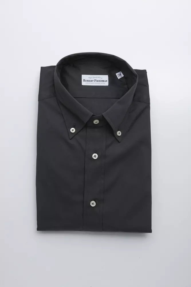 Robert Friedman Gray Cotton Shirt