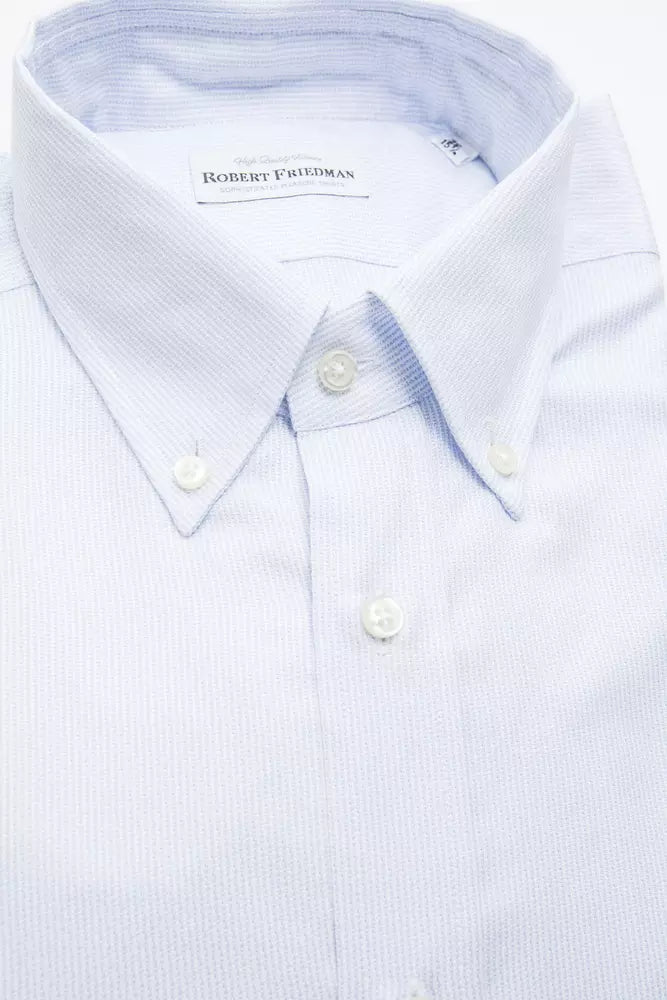 Robert Friedman Light Blue Cotton Men Shirt | Regal Royce