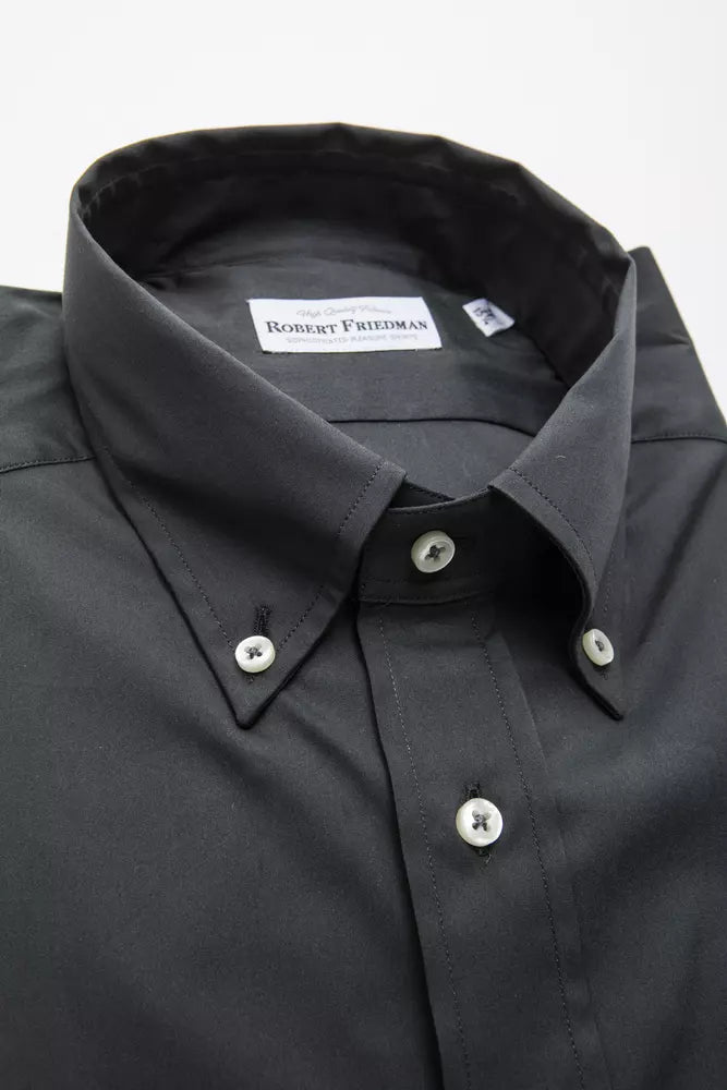 Robert Friedman Gray Cotton Men Shirt | Regal Royce