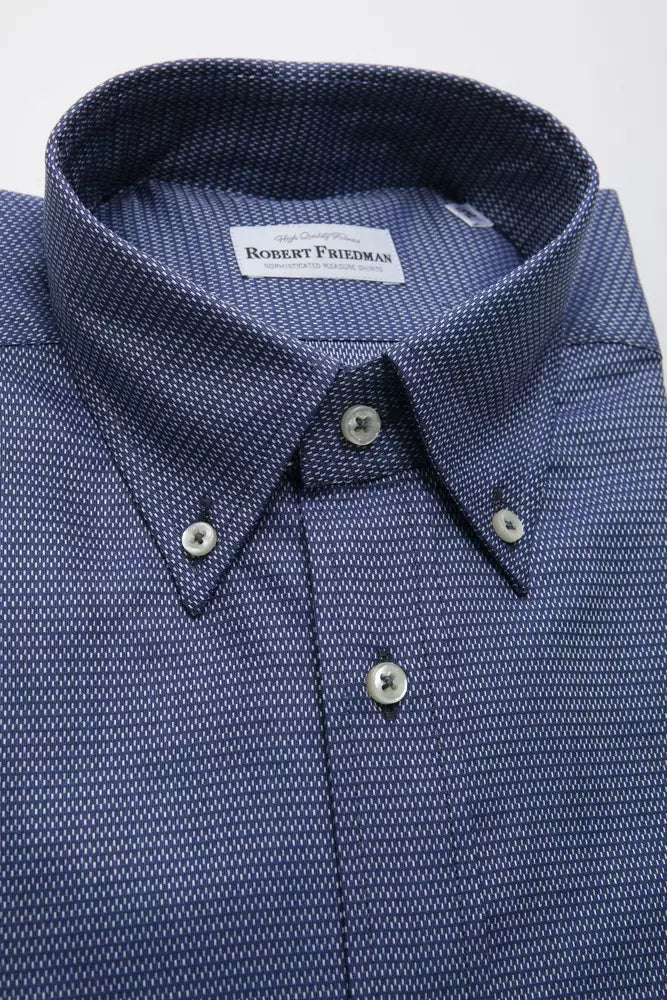 Robert Friedman Blue Cotton Men's Shirt | Regal Royce