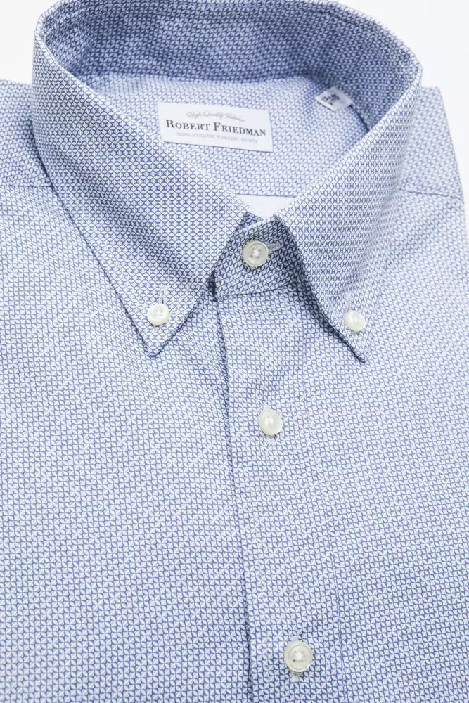 Robert Friedman Light Blue Cotton Men Shirt | Regal Royce