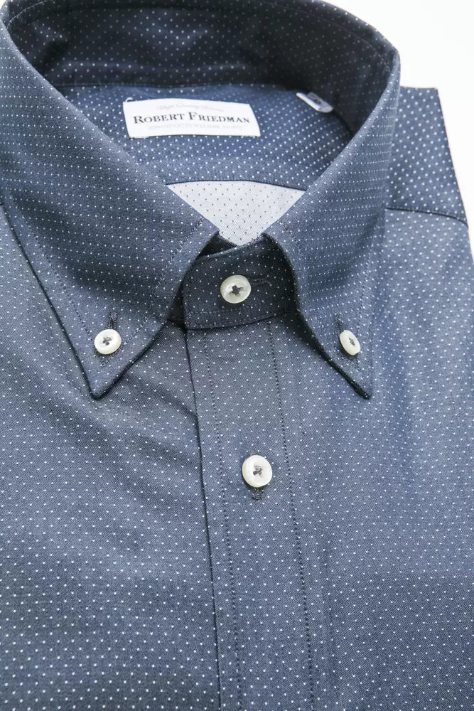 Robert Friedman Blue Cotton Men's Shirt | Regal Royce