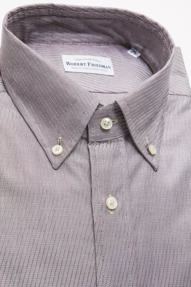 Robert Friedman Beige Cotton Men Shirt | Regal Royce