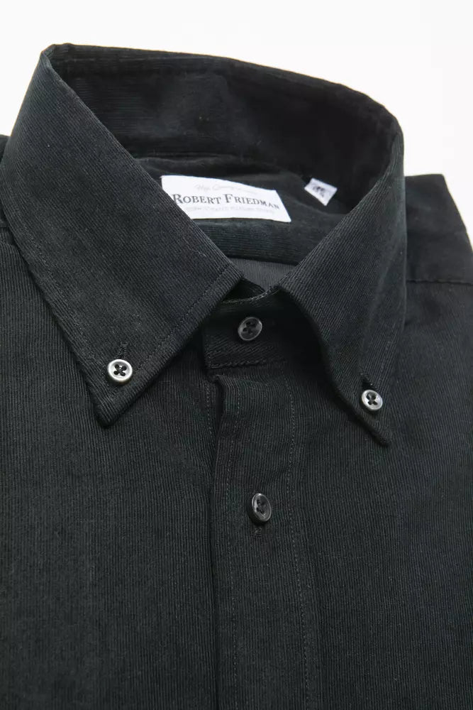 Robert Friedman Black Cotton Shirt