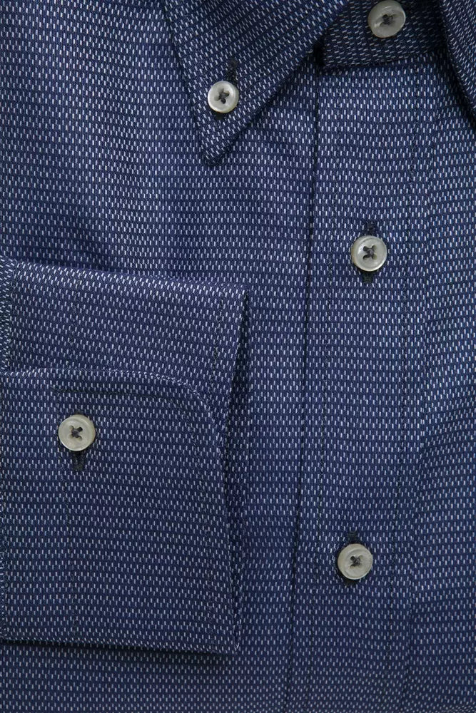 Robert Friedman Blue Cotton Men's Shirt | Regal Royce