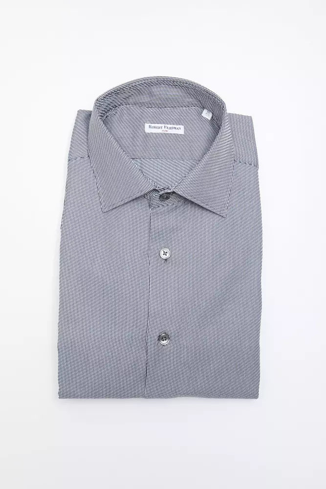Robert Friedman Blue Cotton Men Shirt | Regal Royce