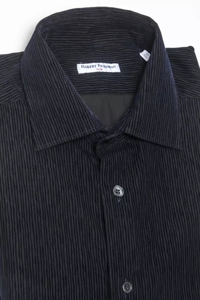 Robert Friedman Black Cotton Shirt