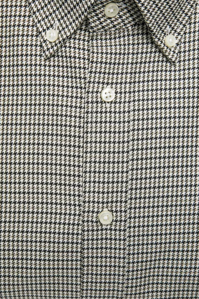 Robert Friedman Beige Cotton Men Shirt | Regal Royce