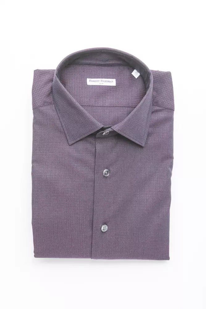 Robert Friedman Burgundy Cotton Men Shirt | Regal Royce