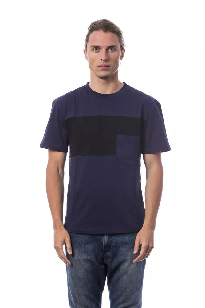 Verri Blue Cotton Men T-Shirt | Regal Royce