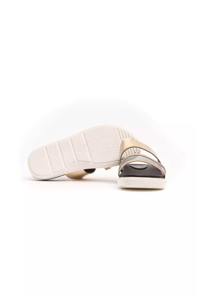 Péché Originel Gold Polyethylene Women Sandal | Regal Royce