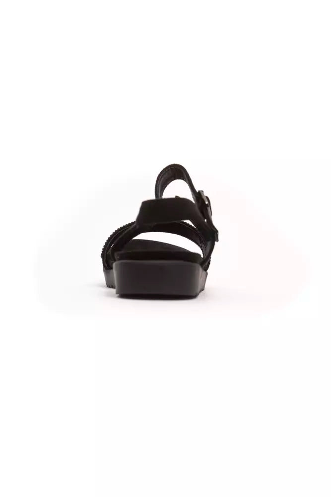 Péché Originel Black Textile Women Sandal | Regal Royce
