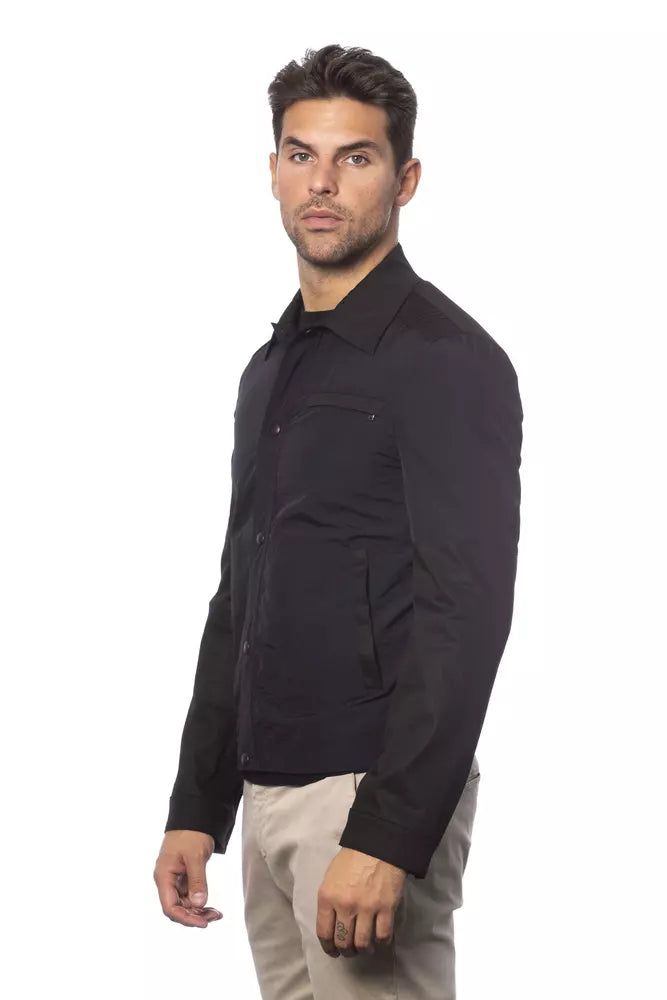 Verri Black Cotton Men Bomber Jacket | Regal Royce