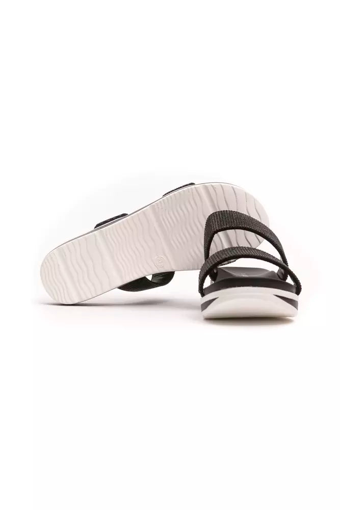 Péché Originel Black Textile Sandal | Regal Royce