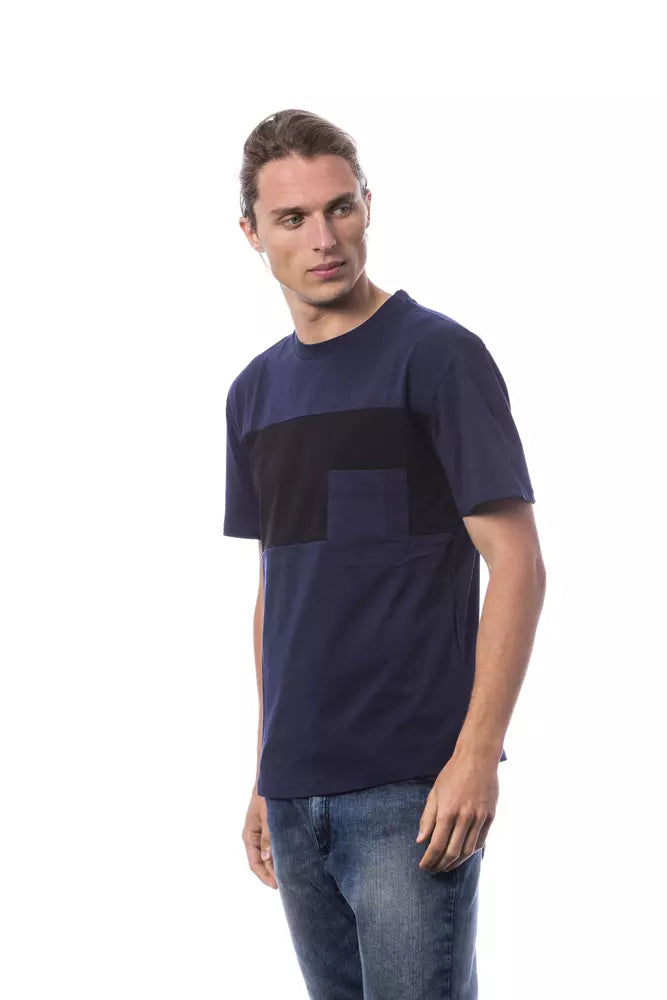 Verri Blue Cotton Men T-Shirt | Regal Royce