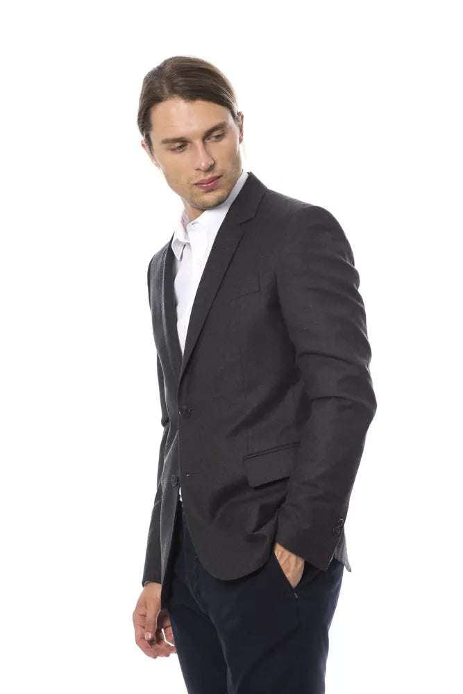 Verri Gray Wool Men Blazer | Regal Royce