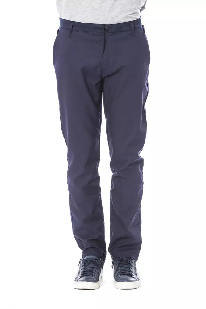 Verri Blue Polyester Men Pant | Regal Royce