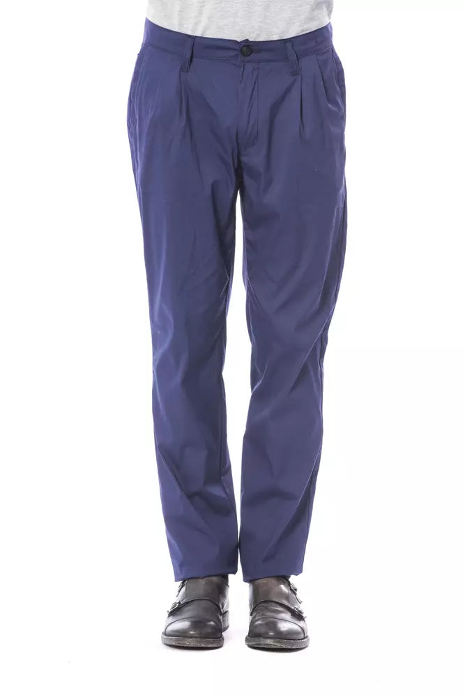 Verri Blue Cotton Men's Chino Pant | Regal Royce