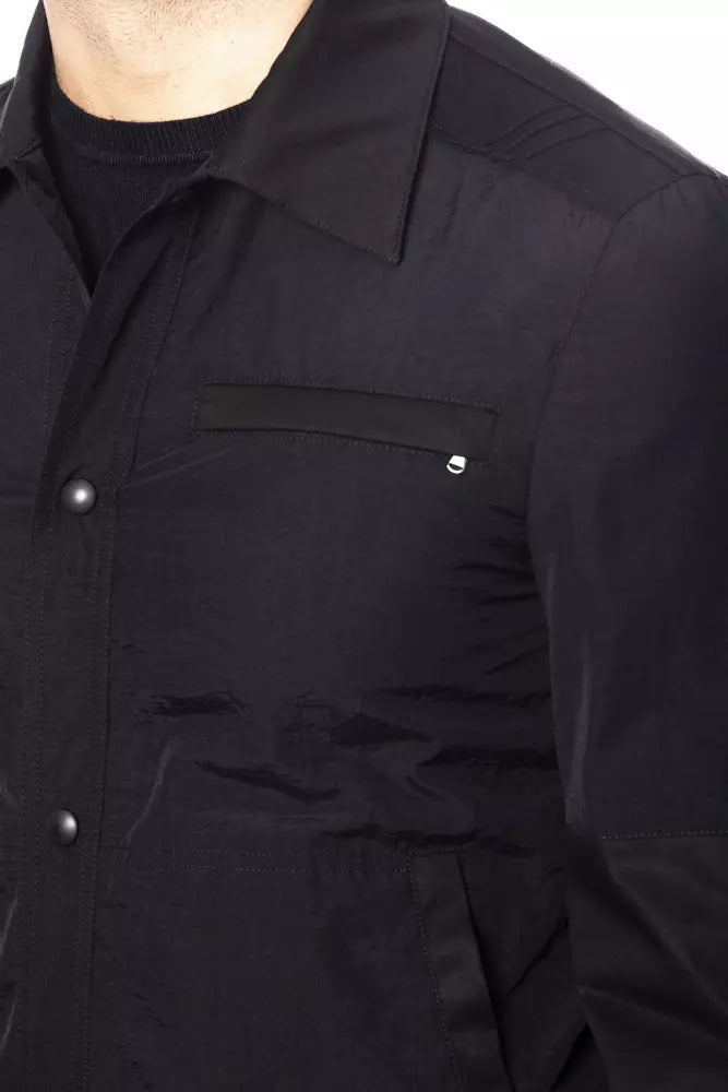 Verri Black Cotton Men Bomber Jacket | Regal Royce