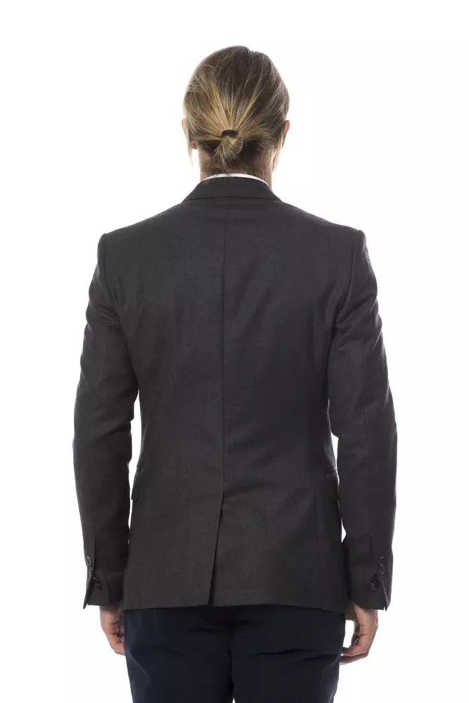 Verri Gray Wool Men Blazer | Regal Royce