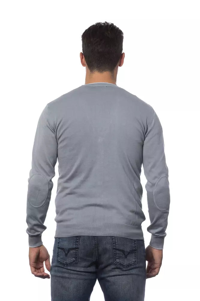 Verri Gray Cotton Men's Cardigan | Regal Royce