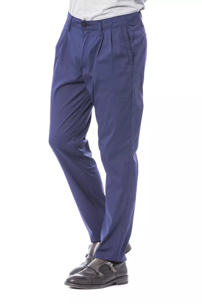 Verri Blue Cotton Men's Chino Pant | Regal Royce