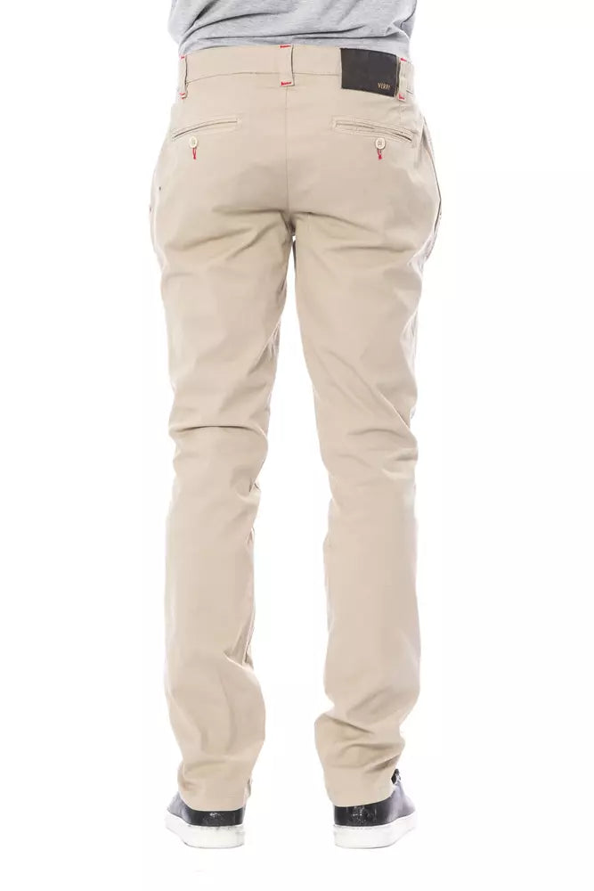 Verri Beige Cotton Men Chino Pant | Regal Royce