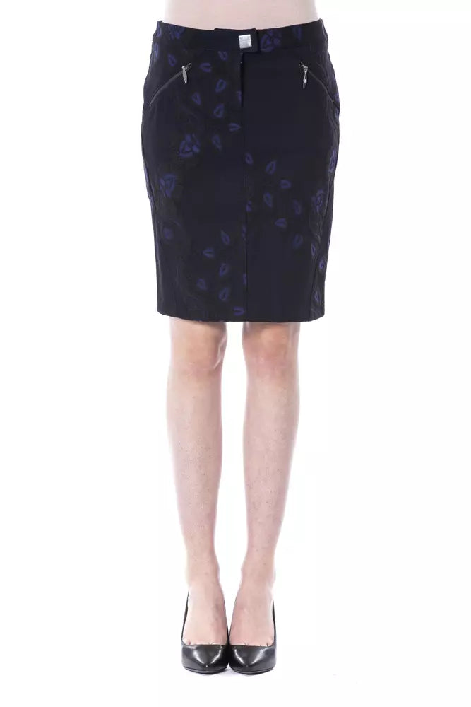 BYBLOS Blue Cotton Women Skirt | Regal Royce