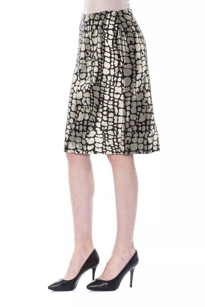 BYBLOS Gold Viscose Women Skirt | Regal Royce
