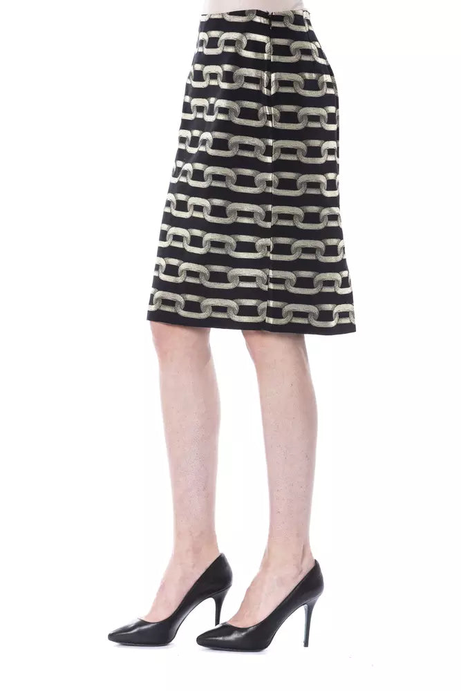 BYBLOS Black Viscose Women Skirt | Regal Royce