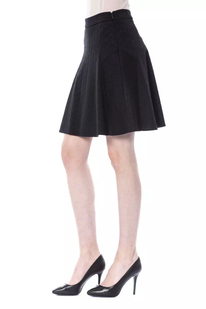 BYBLOS Black Polyester Women Skirt | Regal Royce