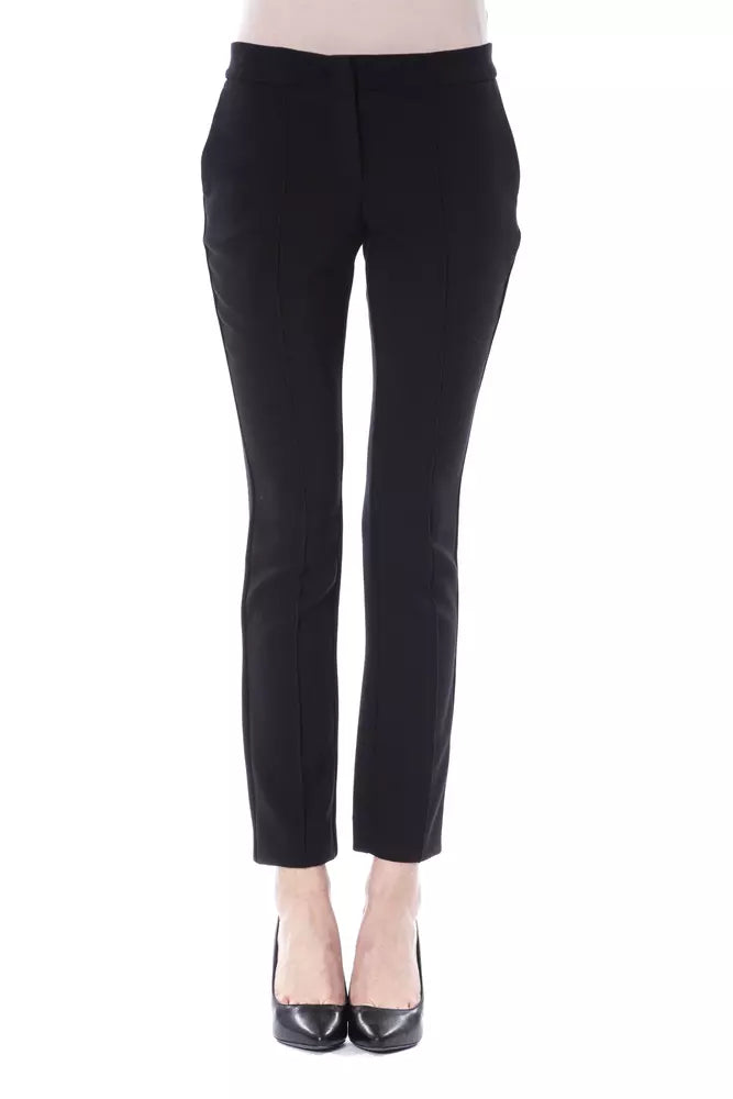 BYBLOS Black Polyester Women Pants | Regal Royce