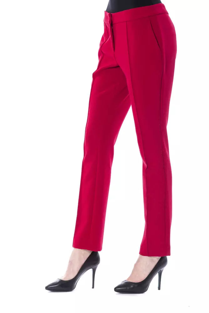 BYBLOS Fuchsia Polyester Women Pant | Regal Royce