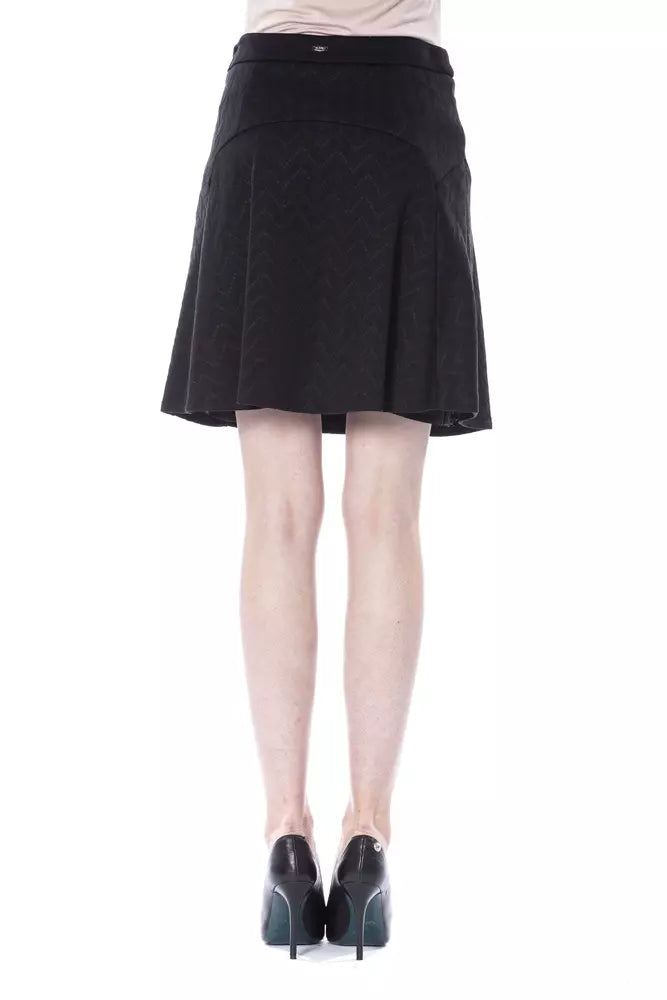 BYBLOS Black Polyester Women Skirt | Regal Royce