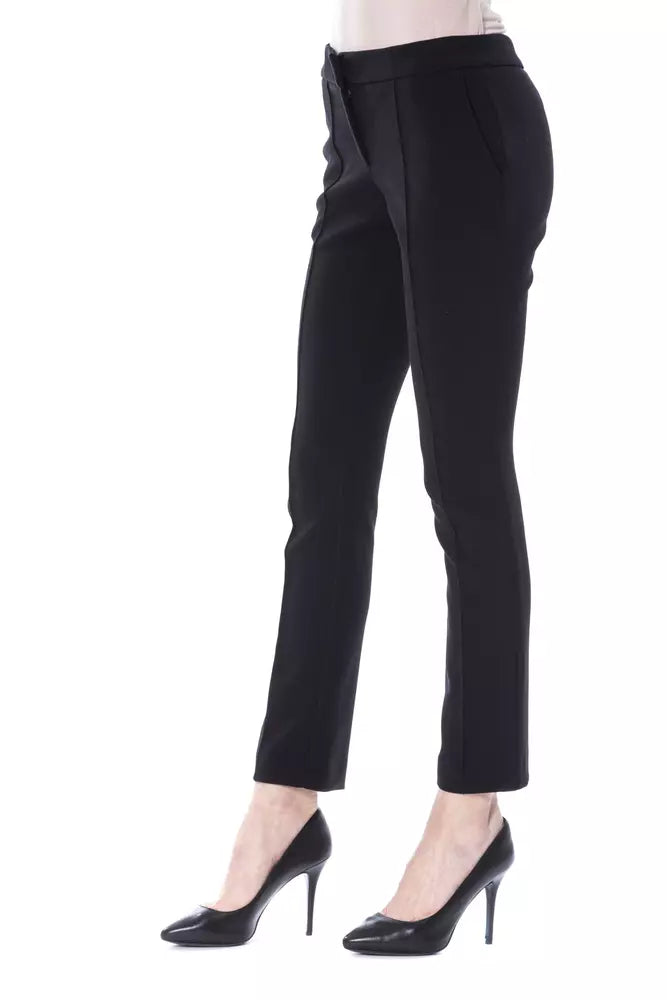 BYBLOS Black Polyester Women Pants | Regal Royce