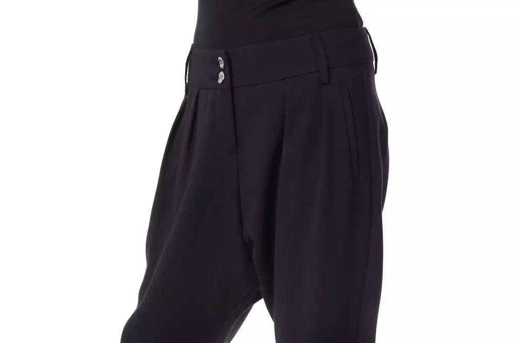 BYBLOS Black Polyester Women Pant | Regal Royce