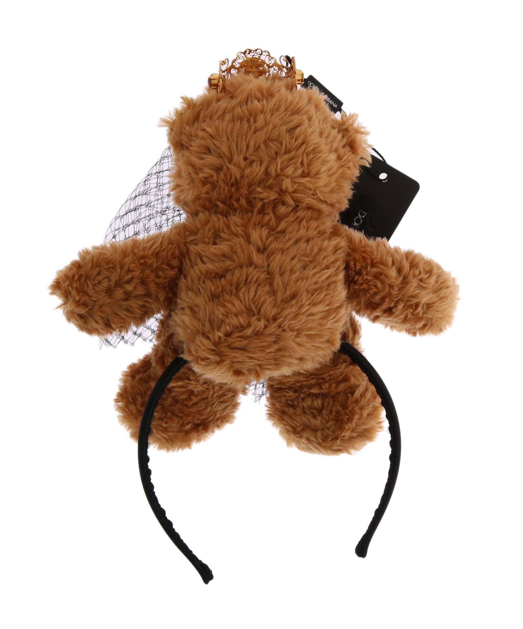 Dolce & Gabbana Teddy Bear Gold Crystal  Crown Tiara Diadem Hair Band | Regal Royce