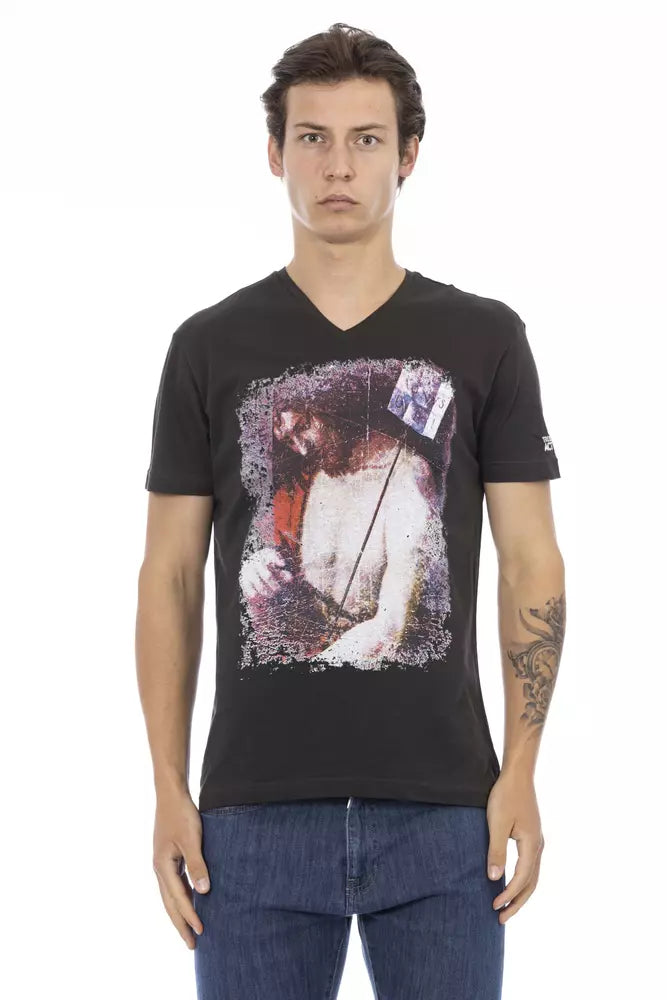 Trussardi Action Black Cotton Men's T-Shirt | Regal Royce