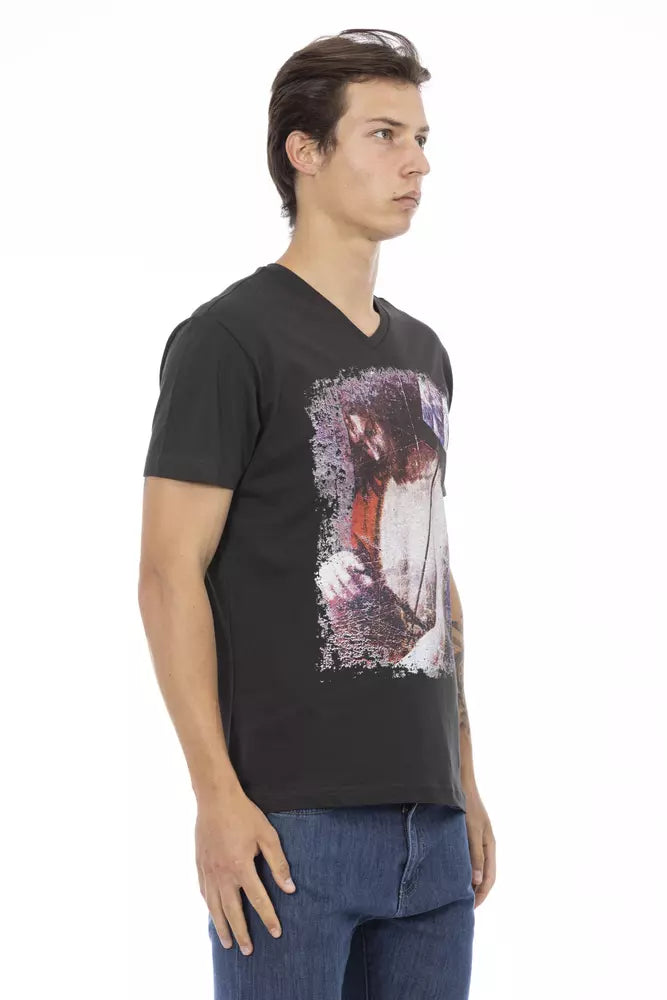 Trussardi Action Black Cotton Men's T-Shirt | Regal Royce
