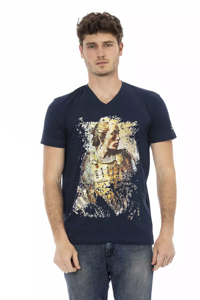 Trussardi Action Blue Cotton Men's T-Shirt | Regal Royce