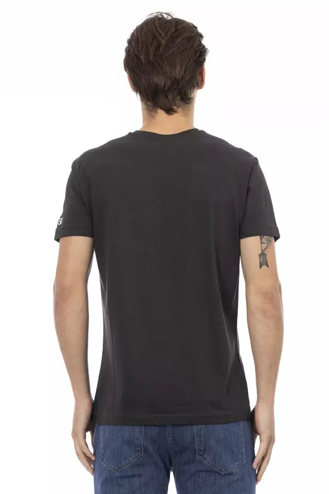 Trussardi Action Black Cotton T-Shirt