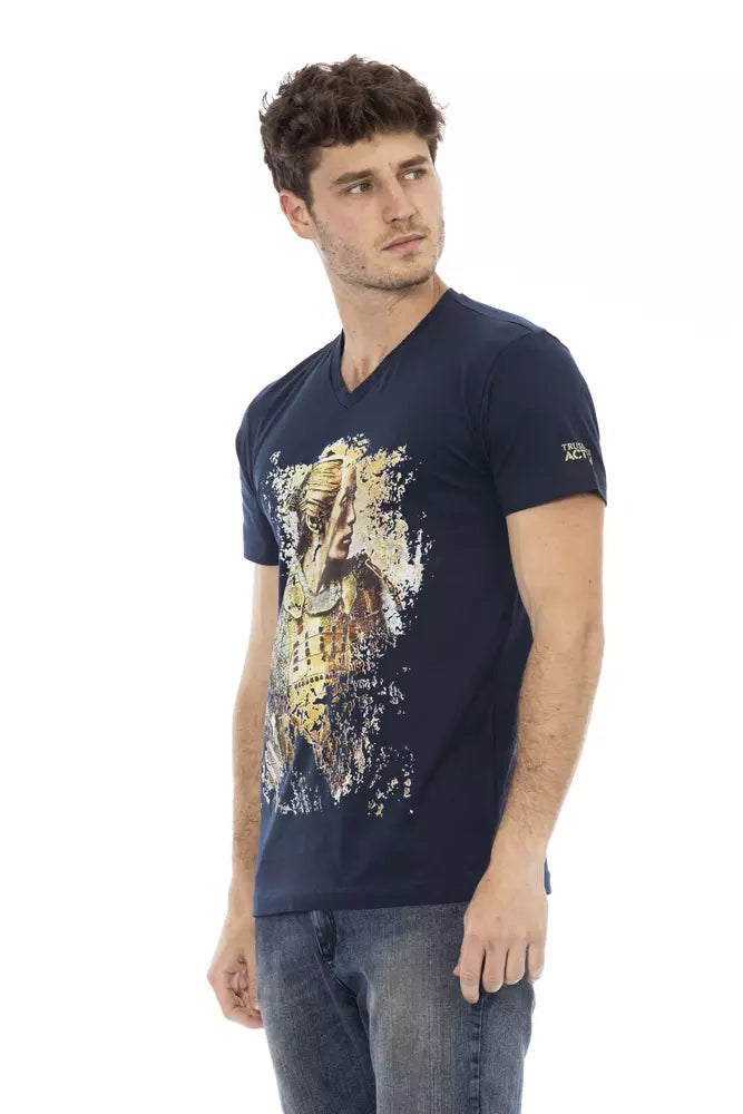 Trussardi Action Blue Cotton Men's T-Shirt | Regal Royce