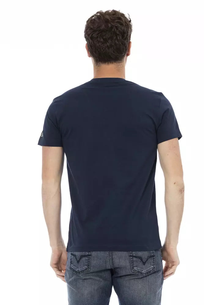 Trussardi Action Blue Cotton Men's T-Shirt | Regal Royce